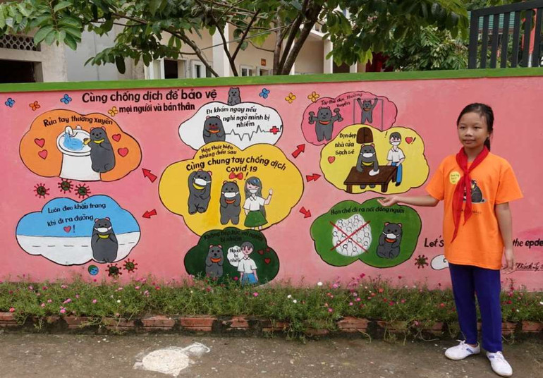 Trao giải vẽ tranh “Em và gấu chung tay phòng, chống dịch Covid-19” -0