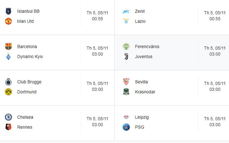 Lịch thi đấu Champions League: Tâm điểm đại chiến tại Madrid -0