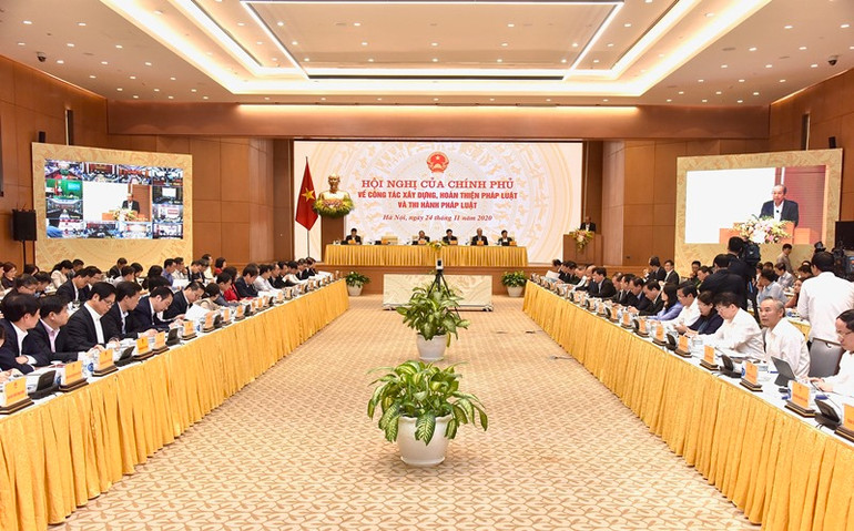 Thủ tướng chủ trì Hội nghị của Chính phủ về công tác xây dựng, hoàn thiện pháp luật và thi hành pháp luật -0