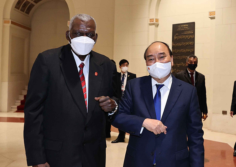 Chủ tịch nước Nguyễn Xuân Phúc hội kiến Chủ tịch Quốc hội Cuba -0