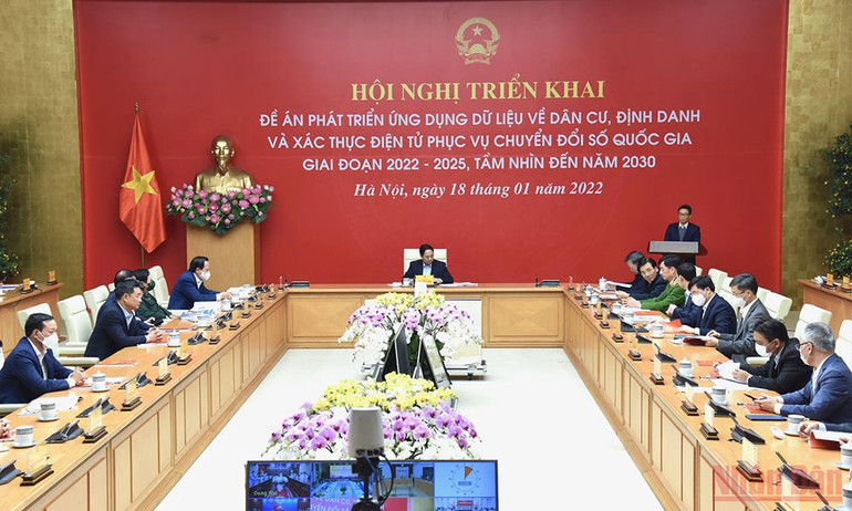 Toàn cảnh hội nghị. (Ảnh: Trần Hải) Triển khai Đề án phát triển ứng dụng dữ liệu về dân cư, định danh và xác thực điện tử -0