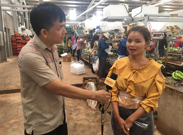 Nữ công nhân Van Choth trong Khu liên hợp Nông nghiệp Snuol. Doanh nghiệp Việt Nam tại Campuchia luôn đứng bên cộng đồng trong đại dịch -0