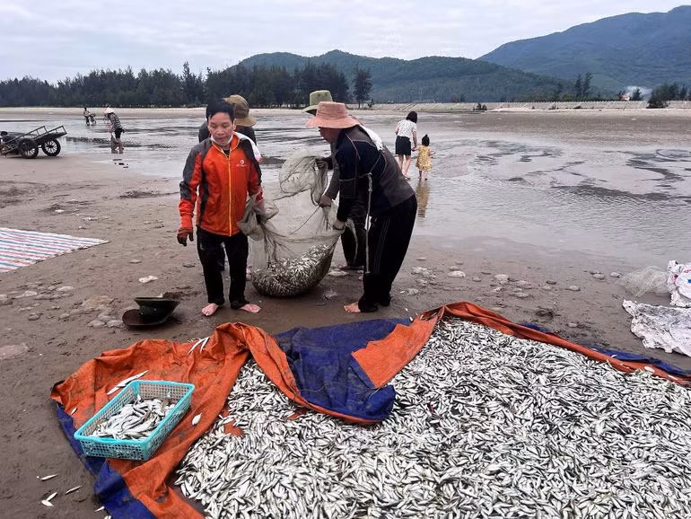 Ngư dân đi lùi “kéo” mặt trời lên -0