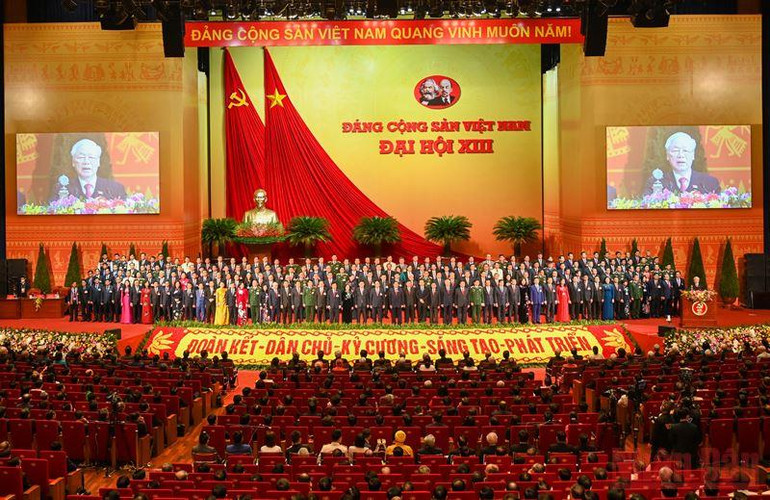 Quang cảnh phiên bế mạc Đại hội XIII của Đảng tại Trung tâm Hội nghị quốc gia. (Ảnh: DUY LINH) 10 sự kiện khoa học và công nghệ nổi bật năm 2021 -0