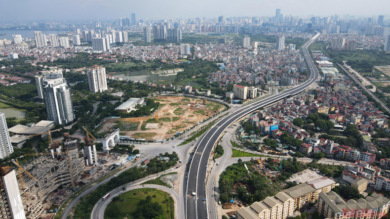 Cận cảnh cầu cạn Mai Dịch - Nam Thăng Long -0