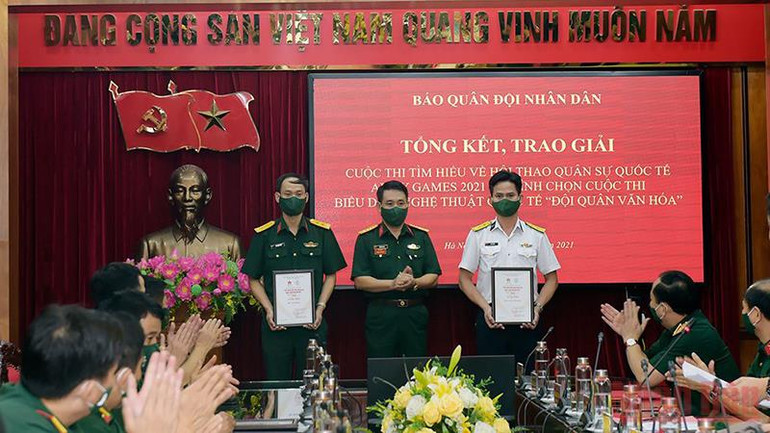 Trao giải cuộc thi tìm hiểu về Army Games và bình chọn trực tuyến cho Đội quân văn hóa tại Army Games 2021 -0