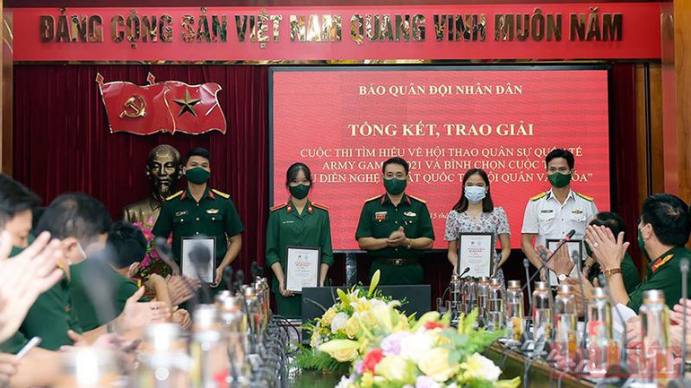 Trao giải cuộc thi tìm hiểu về Army Games và bình chọn trực tuyến cho Đội quân văn hóa tại Army Games 2021 -0