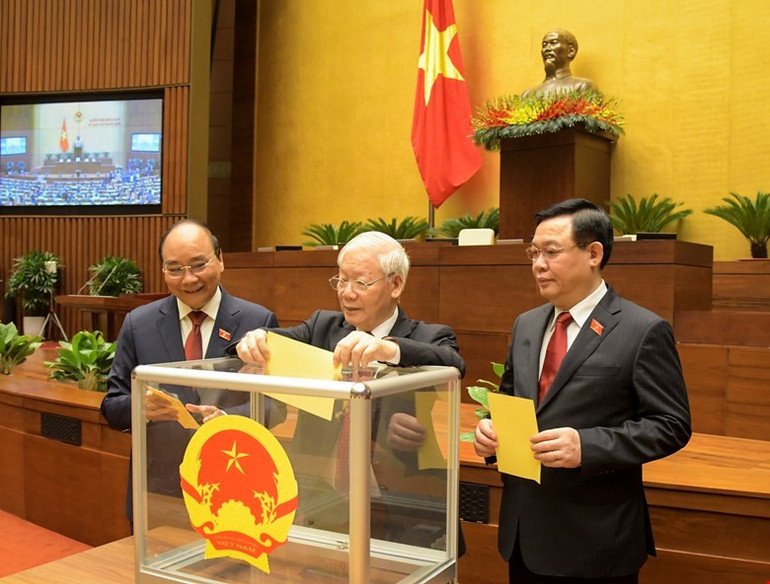 Quốc hội bầu Chủ tịch nước, sáng 5-4 Đồng chí Nguyễn Xuân Phúc tuyên thệ nhậm chức Chủ tịch nước -0