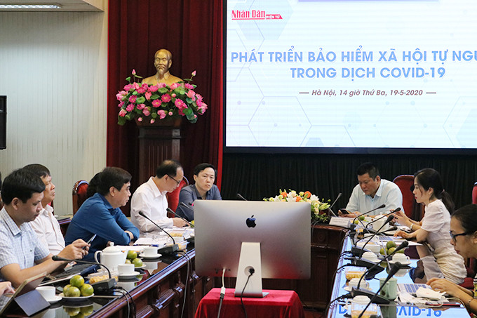 Giao lưu trực tuyến về phát triển bảo hiểm xã hội tự nguyện trong dịch Covid-19 ảnh 14