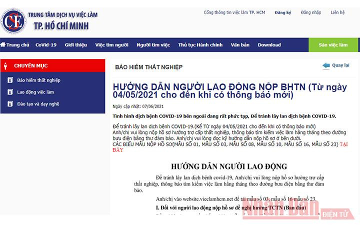 Tăng số người nhận trợ cấp thất nghiệp ở TP Hồ Chí Minh -0