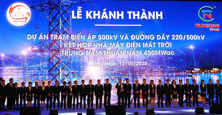 Khánh thành Dự án Trạm biến áp 500kV và đường dây 220/500kV kết hợp Nhà máy điện mặt trời Trung Nam - Thuận Nam 450 MW -0