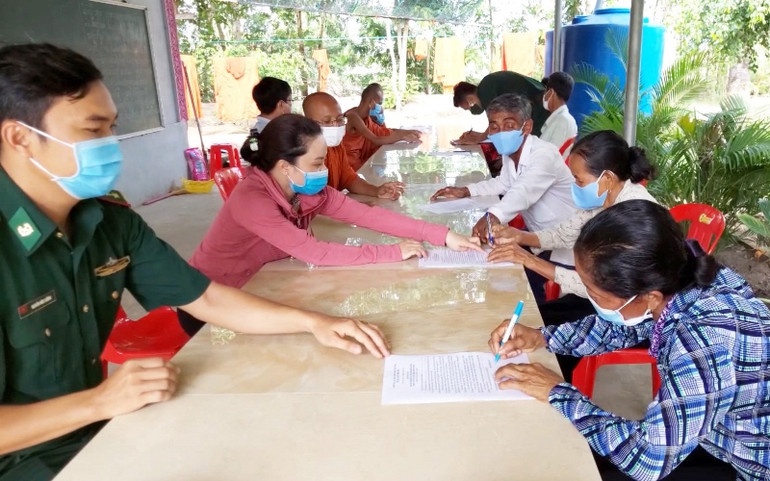 Dân biên giới Kiên Giang cam kết phòng, chống dịch bệnh Covid-19 -0