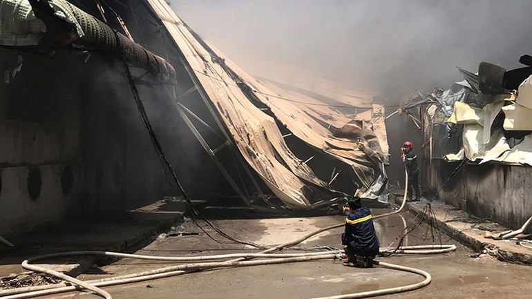 Ngăn chặn vụ cháy lớn xảy ra tại công ty sản xuất, gia công đồ gỗ -0