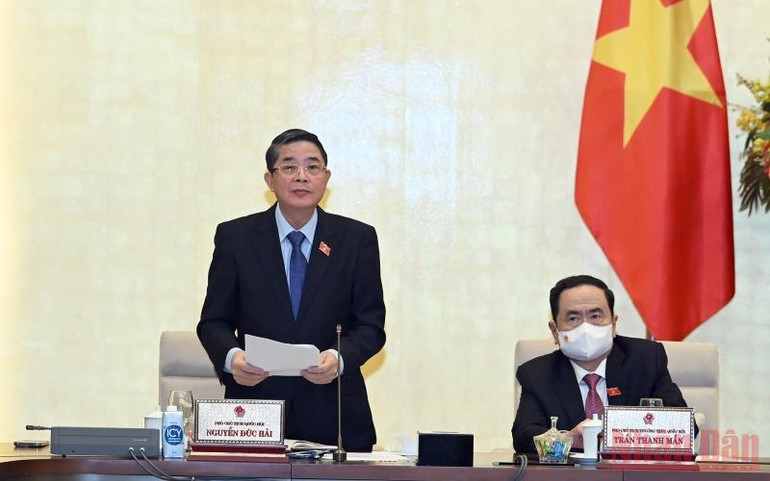 Phó Chủ tịch Quốc hội Nguyễn Đức Hải phát biểu kết luận nội dung phiên họp. (Ảnh: Duy Linh) KET_1374-1647321799811.jpg