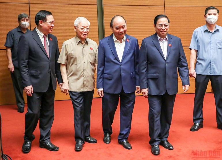 Tổng Bí thư Nguyễn Phú Trọng dự phiên thảo luận của Quốc hội về kết quả thực hiện kế hoạch phát triển kinh tế-xã hội và ngân sách nhà nước năm 2021 -2