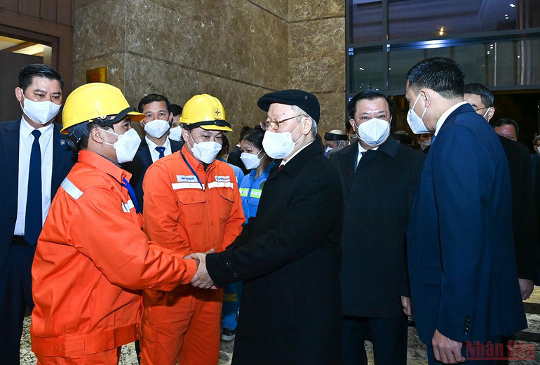 Tổng Bí thư Nguyễn Phú Trọng thăm, chúc Tết Đảng bộ, Chính quyền và nhân dân Thủ đô -0