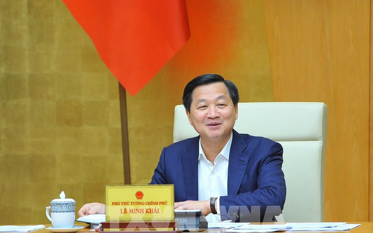 Phó Thủ tướng Chính phủ Lê Minh Khái chủ trì cuộc họp. (Ảnh: TTXVN) Hoạt động của lãnh đạo Đảng, Nhà nước -0