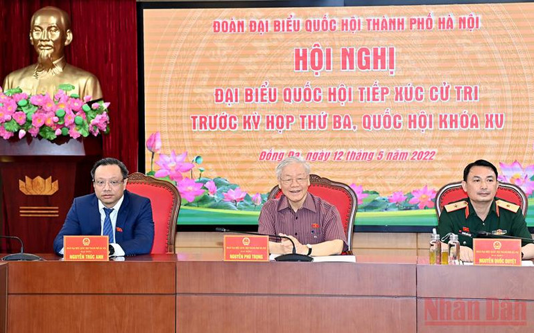 Tổng Bí thư Nguyễn Phú Trọng tiếp xúc cử tri Hà Nội -0