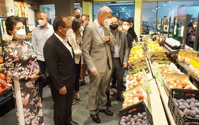 Thủ tướng Andrej Babis thăm Trung tâm thương mại Sapa. (Ảnh: TTXVN) Thủ tướng Cộng hòa Séc đánh giá cao quan hệ với Việt Nam và vị thế của cộng đồng người Việt -0