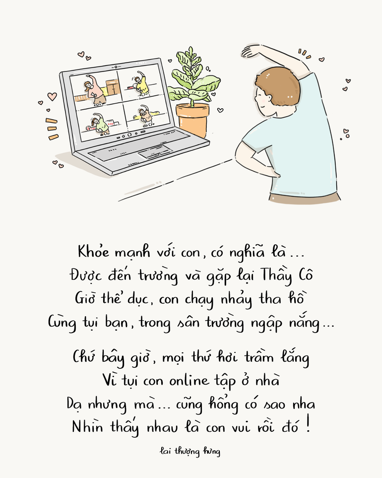 Mong muốn về cuộc sống khỏe mạnh của trẻ em trong mùa dịch qua góc nhìn hội họa -0