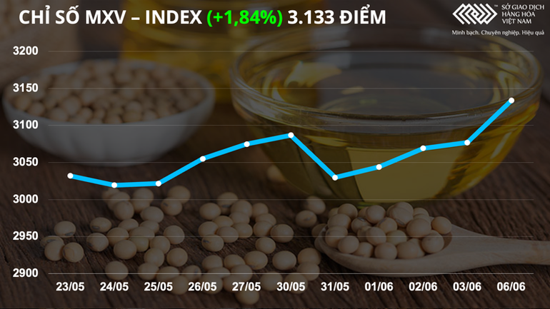 Nhiều mặt hàng quan trọng tăng vọt, chỉ số hàng hoá MXV-Index tăng lên mức cao nhất kể từ giữa tháng 3 -0