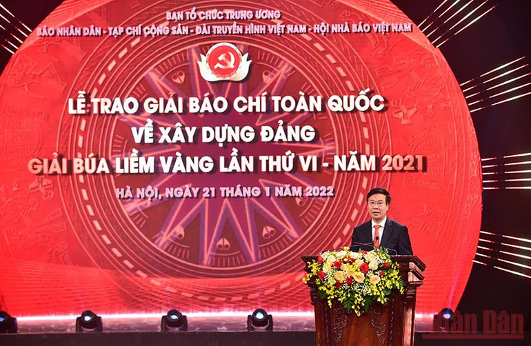 Báo Nhân Dân điện tử đoạt Giải A Búa liềm vàng lần thứ VI-năm 2021 -0