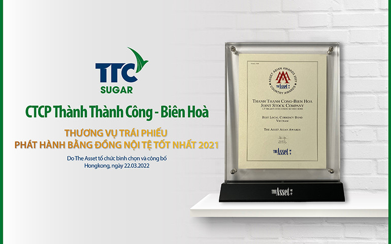 SBT được vinh danh tại hạng mục The Best Local Currency Bond 2021-Thương vụ trái phiếu phát hành bằng đồng nội tệ tốt nhất 2021 tại Việt Nam. SBT nhận giải thưởng