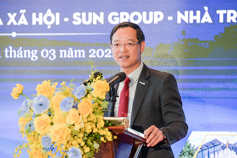 Ông Trương Anh Dũng, Tổng Cục trưởng Tổng Cục Giáo dục nghề nghiệp tại buổi lễ. Tập đoàn Sun Group và Sở Lao động, Thương binh và Xã hội TP Hà Nội hợp tác phát triển nguồn nhân lực -0