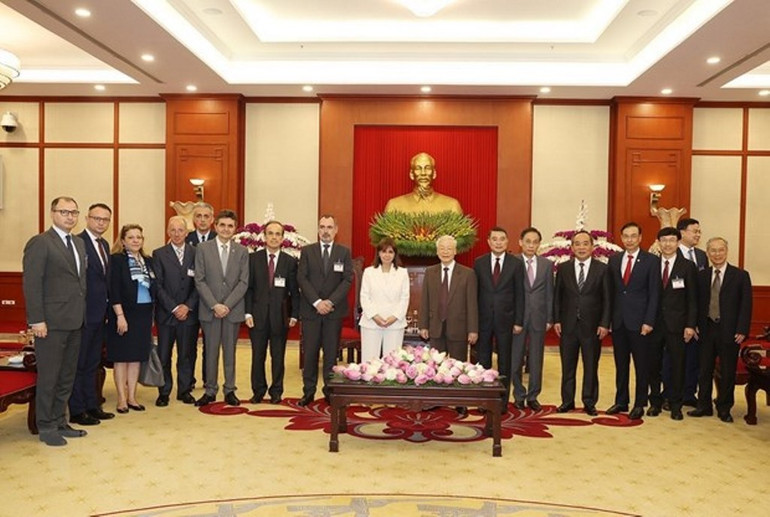 Hình ảnh Tổng Bí thư Nguyễn Phú Trọng tiếp Tổng thống Hy Lạp -0