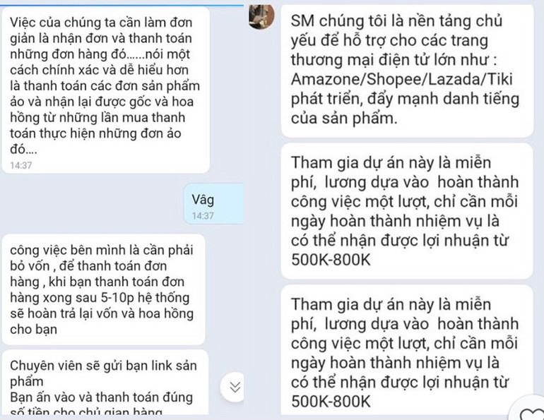 Cảnh giác chiêu lừa tuyển cộng tác viên bán hàng online -0