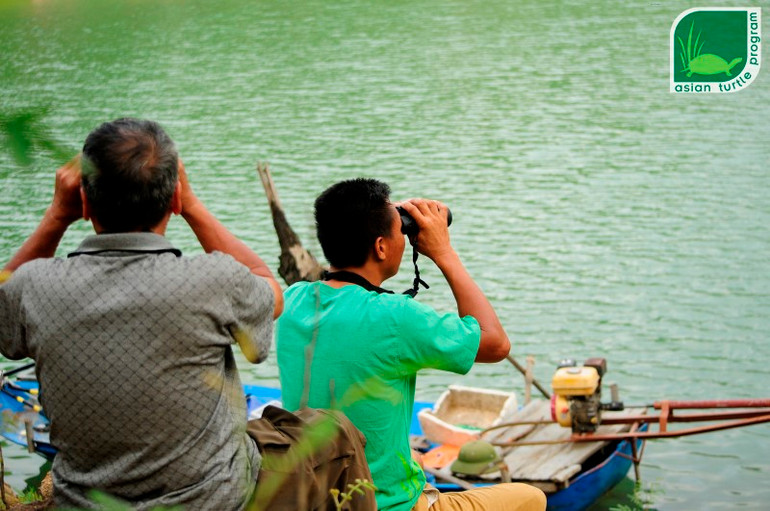 Thêm bằng chứng về sự tồn tại của cá thể rùa Hoàn Kiếm thứ hai ở hồ Đồng Mô -0