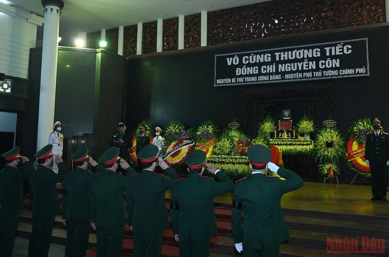 Cử hành trọng thể lễ tang đồng chí Nguyễn Côn ảnh 11 Cử hành trọng thể lễ tang đồng chí Nguyễn Côn -0