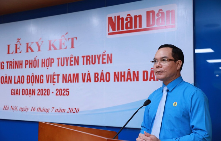 Báo Nhân Dân và Tổng Liên đoàn Lao động Việt Nam ký kết phối hợp tuyên truyền giai đoạn 2020-2025 -0