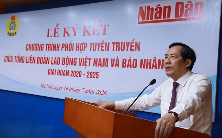 Báo Nhân Dân và Tổng Liên đoàn Lao động Việt Nam ký kết phối hợp tuyên truyền giai đoạn 2020-2025 -0