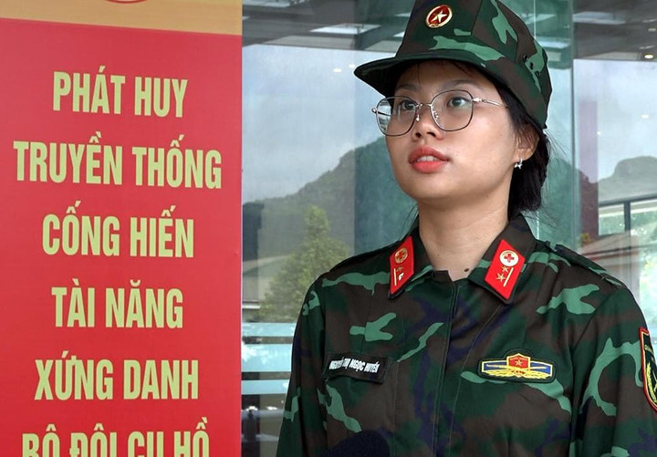 Trung úy Nguyễn Thị Ngọc Huyền, vận động viên Đội tuyển Tiếp sức Quân y. Ảnh: Trọng Hải, Báo Quân đội nhân dân. Các đội tuyển Quân đội nhân dân Việt Nam quyết tâm đạt thành tích cao tại Army Games 2020 -0