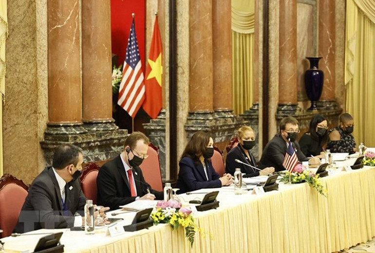 Chủ tịch nước tiếp Phó Tổng thống Hoa Kỳ Kamala Harris -0