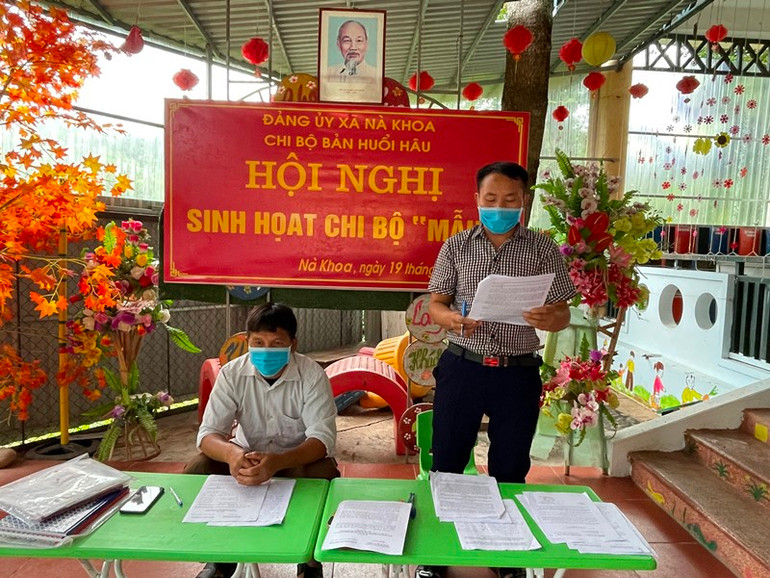 Bản vùng cao Huổi Hâu tổ chức sinh hoạt chi bộ mẫu -0