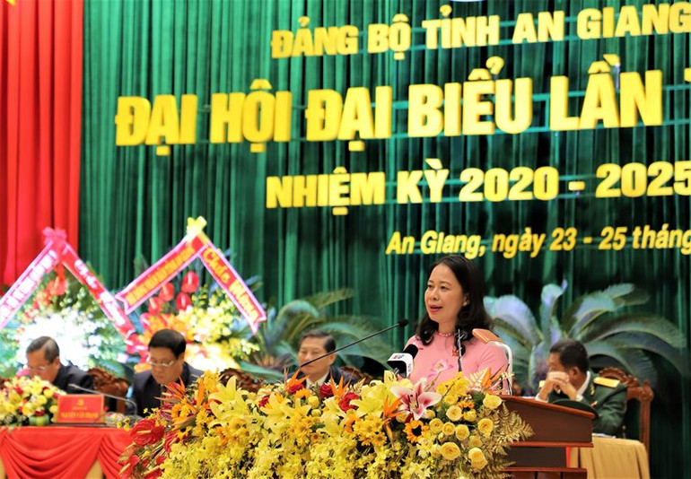 Đồng chí Võ Thị Ánh Xuân, Ủy viên Trung ương Đảng, tái cử Bí thư Tỉnh ủy An Giang, nhiệm kỳ 2020-2025. Xây dựng An Giang ngày càng văn minh, giàu đẹp -0