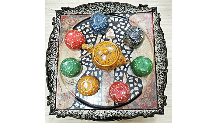 Đưa sơn mài lên ấm chén, mũ bảo hiểm... -0