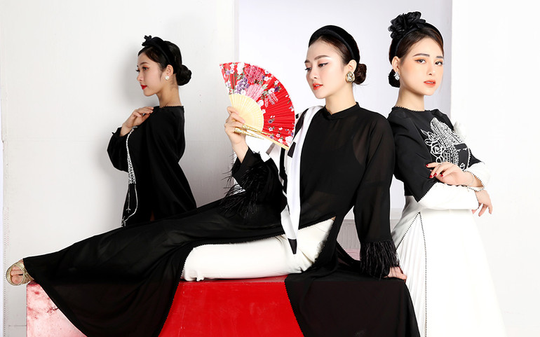 Ra mắt bộ áo dài lấy cảm hứng từ quan họ -0