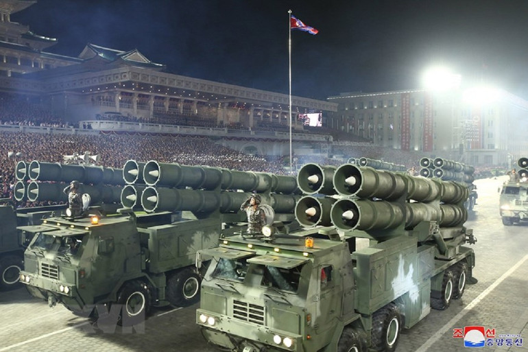 Hình ảnh lễ duyệt binh của Triều Tiên ở Quảng trường Kim Nhật Thành -1