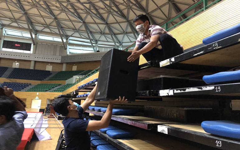 Cung thể thao Tiên Sơn sẵn sàng cho bệnh viện dã chiến -1