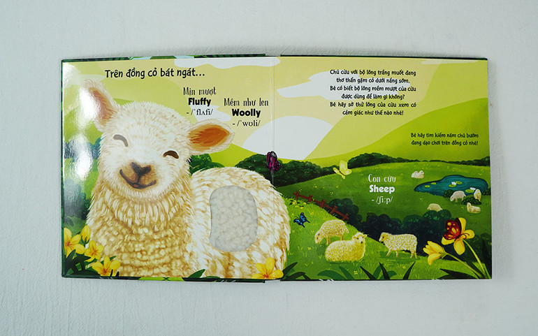 Bé đọc sách bằng… tay -0