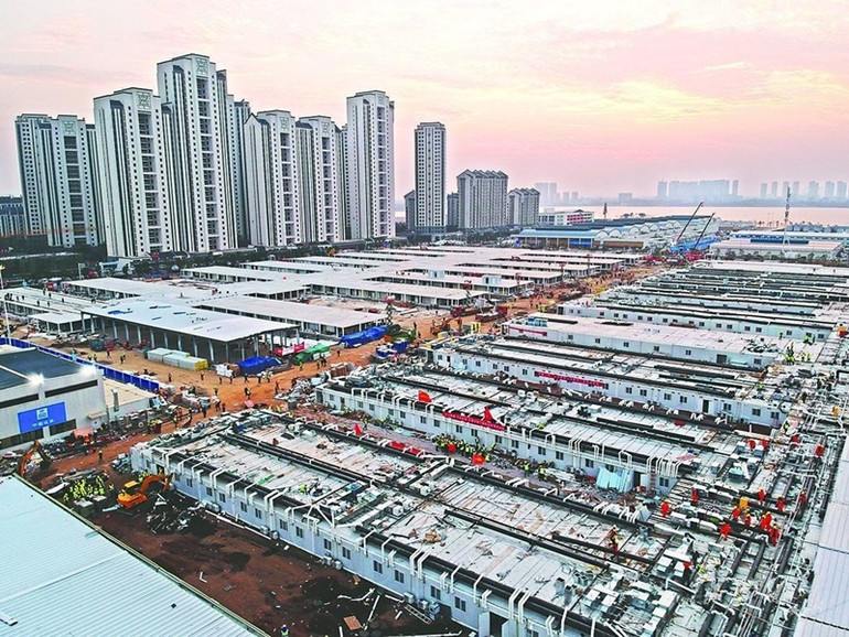 Bệnh viện Lôi Thần Sơn bước vào giai đoạn hoàn thành vào đầu tháng 2. Vũ Hán đón mùa xuân mới -0