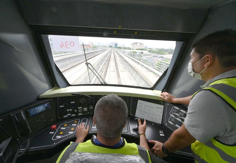 Chạy thử nghiệm tuyến đường sắt trên cao đoạn Nhổn – Cầu Giấy -0