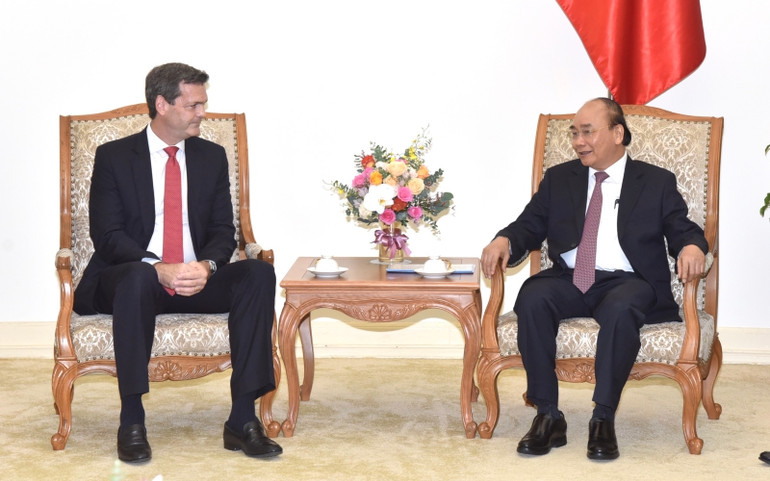 Thủ tướng Nguyễn Xuân Phúc tiếp Bộ trưởng Ngoại giao Hàn Quốc và Giám đốc quốc gia ADB tại Việt Nam -0