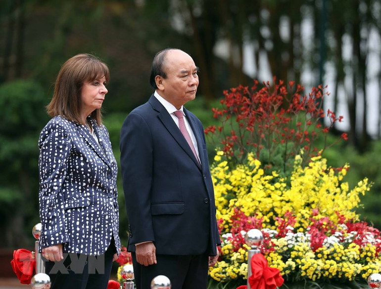 Hình ảnh Chủ tịch nước chủ trì lễ đón Tổng thống Hy Lạp -0