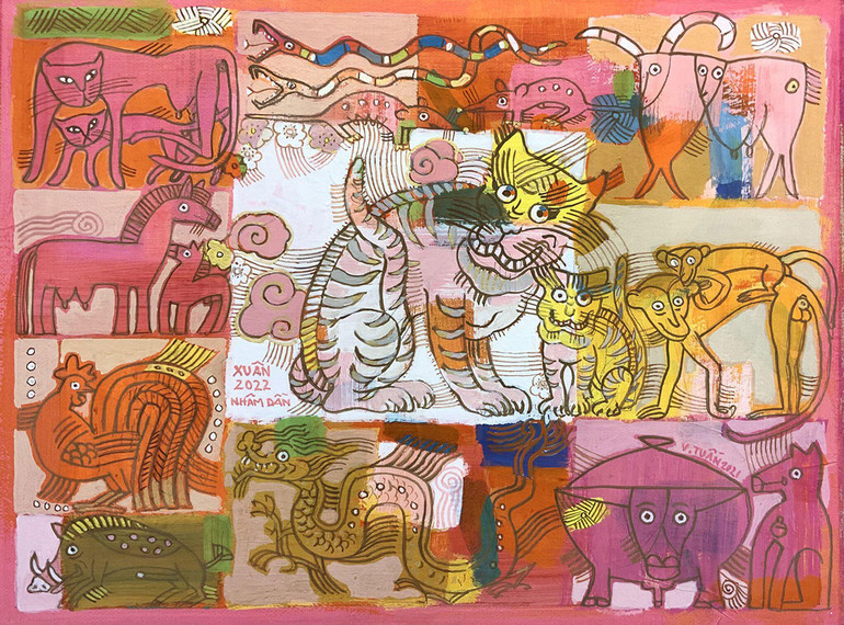 Những bức tranh lịch gửi gắm khát vọng hạnh phúc và bình yên -0