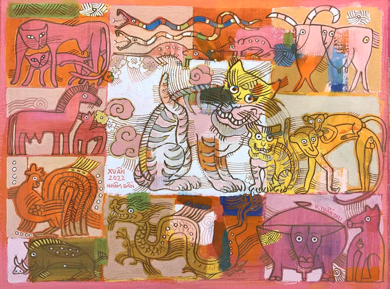 Những bức tranh lịch gửi gắm khát vọng hạnh phúc và bình yên -0