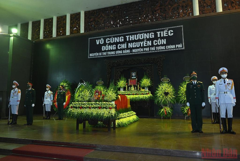 Cử hành trọng thể lễ tang đồng chí Nguyễn Côn ảnh 2 Cử hành trọng thể lễ tang đồng chí Nguyễn Côn -0